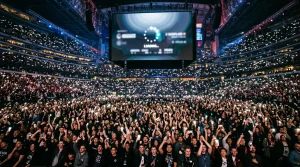 Estadio lleno durante la Gran Final del campeonato mundial de League of Legends