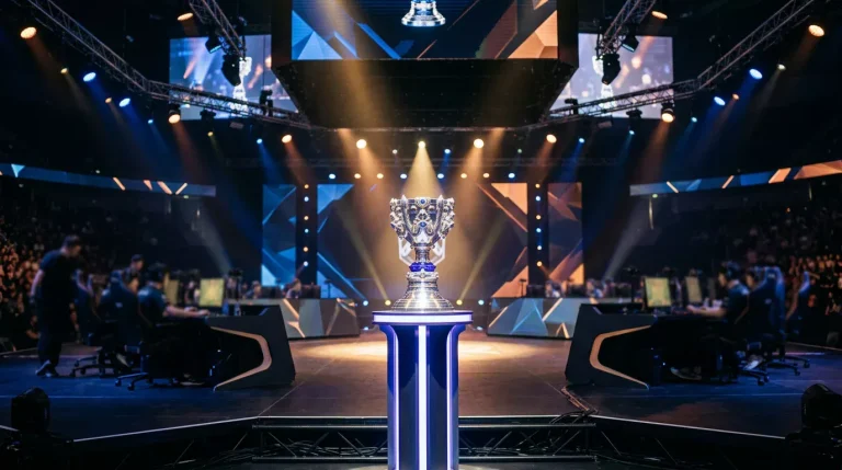 Equipos internacionales de League of Legends disputando un nuevo torneo en un escenario compartido