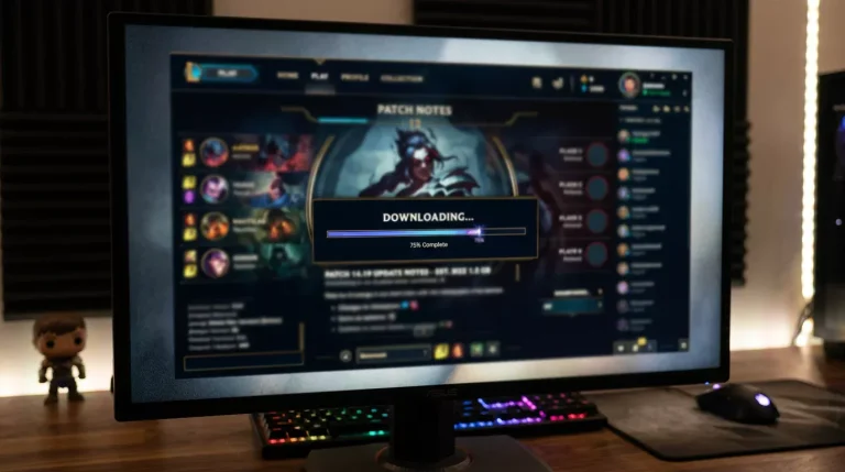 Pantalla de selección de campeones con nuevas versiones de parche en League of Legends